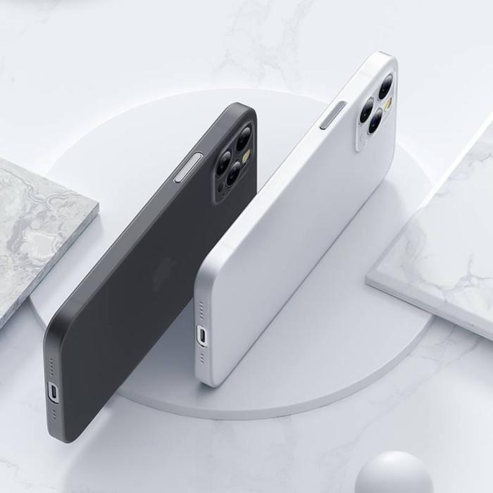 Tech-Protect - Tech-Protect Ultraslim 0.4mm Skal iPhone 12 & 12 Pro Matte Svart
