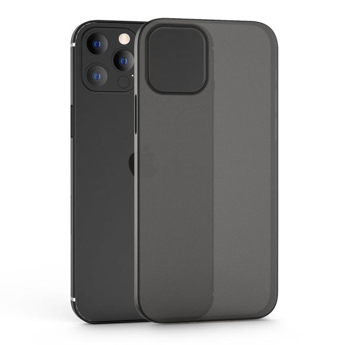 Tech-Protect - Tech-Protect Ultraslim 0.4mm Skal iPhone 12 & 12 Pro Matte Svart