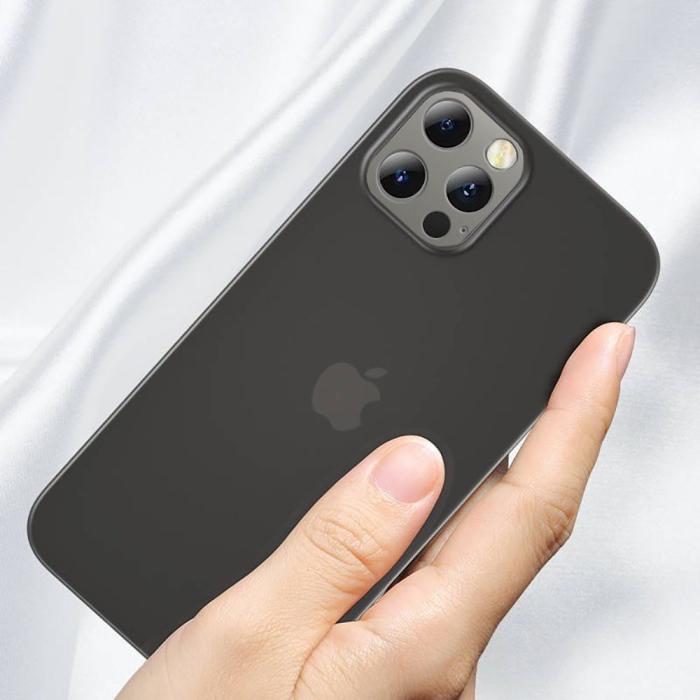 Tech-Protect - Tech-Protect Ultraslim 0.4mm Skal iPhone 12 & 12 Pro Matte Svart