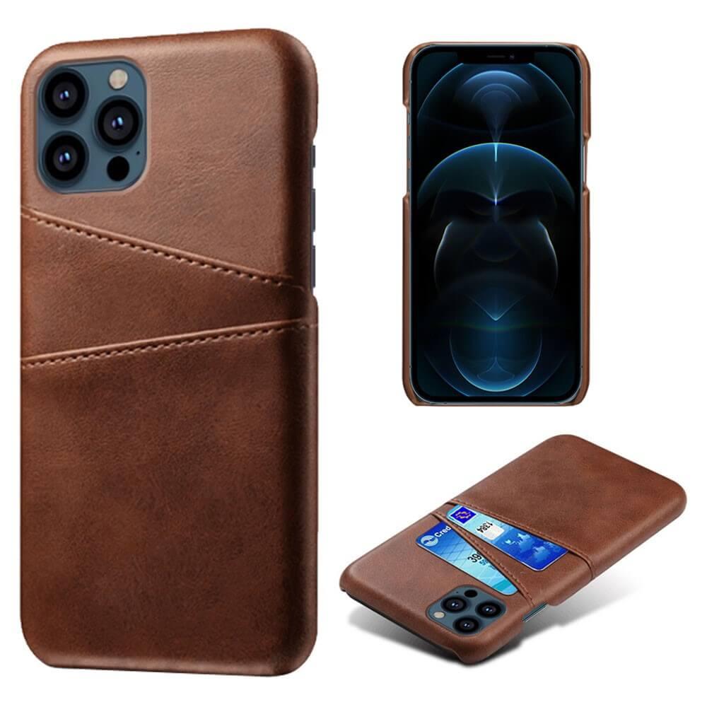 Retro Mobilskal med Kortplatser iPhone 13 Pro Max - Brun | 2353 | AlltMobil