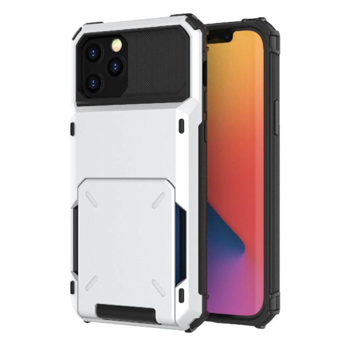 OEM - Flip Mobilskal med Kortplatser till iPhone 13 Pro - Vit