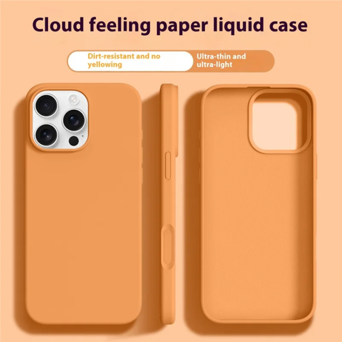 A-One Brand - iPhone 16 Pro Max Mobilskal Ultra Thin Silikon - Sunset Orange