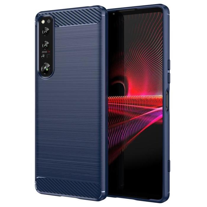 OEM - Sony Xperia 1 IV Skal Carbon Fiber - Blå