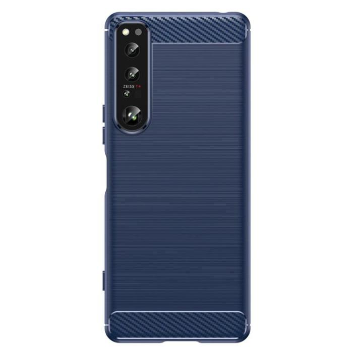 OEM - Sony Xperia 1 IV Skal Carbon Fiber - Blå