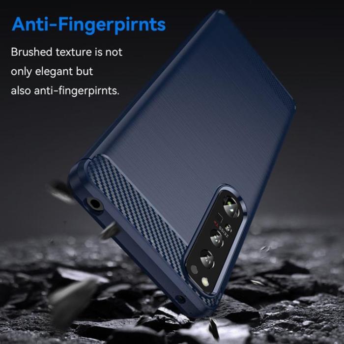 OEM - Sony Xperia 1 IV Skal Carbon Fiber - Blå
