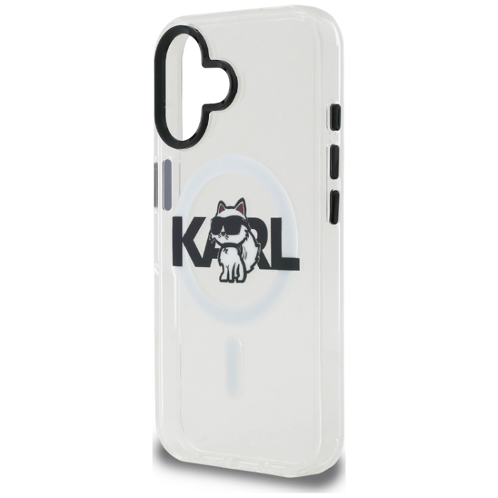 KARL LAGERFELD - KARL LAGERFELD Mobilskal För iPhone 16 MagSafe IML Choupette Sketch