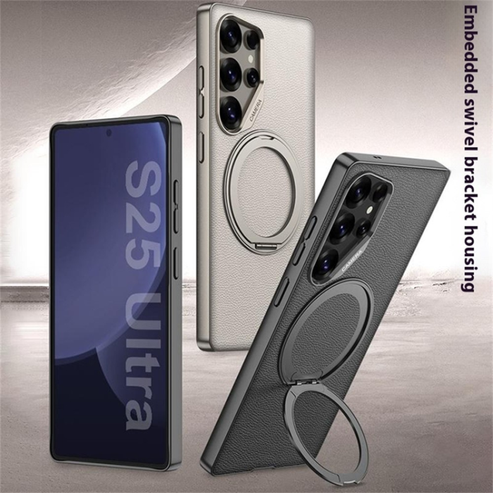 GKK - GKK Galaxy S24 Ultra Mobilskal MagSafe Kickstand Large Lens Cutout