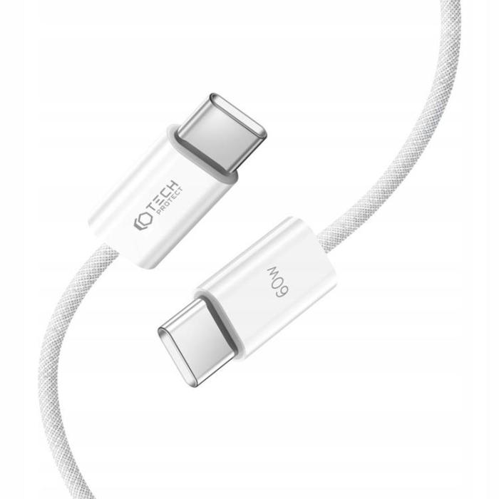 Tech-Protect - Tech-Protect USB-C till USB-C Kablar (200cm) Ultraboost Classic - Vit