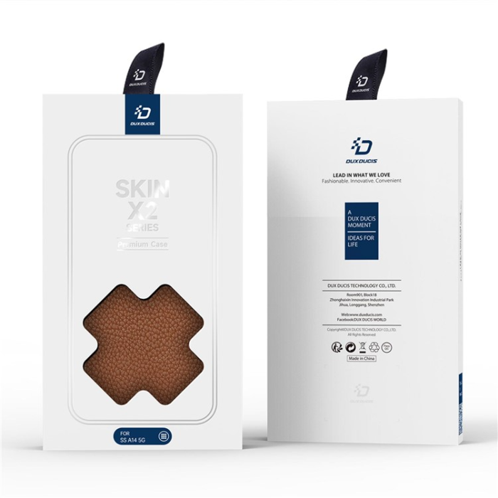 Dux Ducis - Dux Ducis Galaxy A34 5G Plånboksfodral Skin X2 - Brun