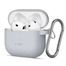 Tech-Protect - Tech-Protect Airpods 4 Skal Silikon Hook - Crayon Gr&aring;