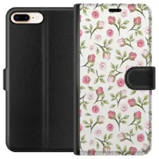 Gustaf - Pl&aring;nboksfodral till Apple iPhone 8 Plus med Blommigt