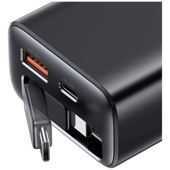 USAMS - USAMS Snabbladdare 30W 1xUSB-C 1xUSB-A Med USB-C Kabel - Vit