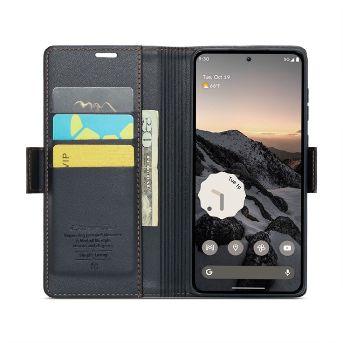 Caseme - Caseme Google Pixel 9 Pro/Pixel 9 Plånboksfodral 023 - Svart