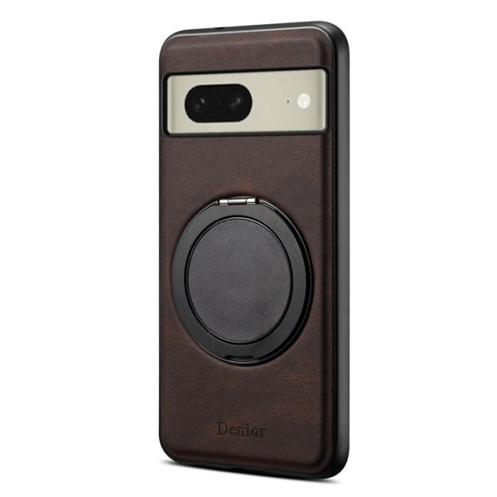 DENIOR - DENIOR Google Pixel 8 Magnetfodral med kickstand Konstläder - Brun