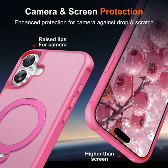 A-One Brand - iPhone 17 Mobilskal MagSafe Kickstand TPU + PC - Rose