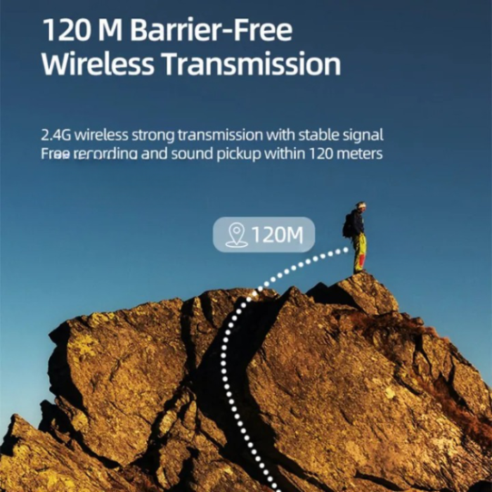 Lavalier - Lavalier Typ-C Trådlös M21 2 st Mikrofoner Bluetooth - Svart