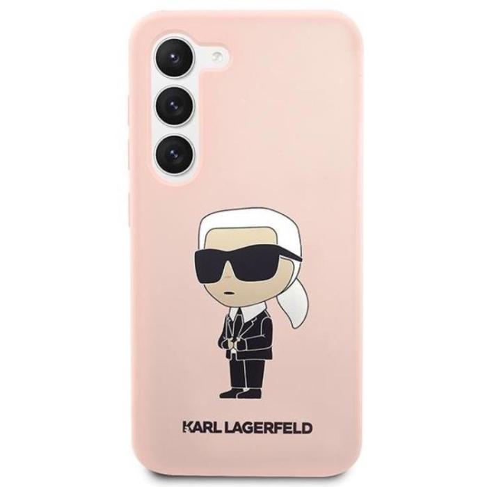 KARL LAGERFELD - Karl Lagerfeld Galaxy S23 Plus Mobilskal Silikon Ikonik - Rosa