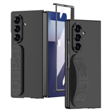 GKK - GKK Galaxy Z Fold 7 Mobilskal Med Silikon Handled Rem - Svart