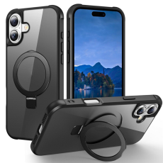 A-One Brand - iPhone 17 Mobilskal MagSafe TPU+PC Kickstand - Svart