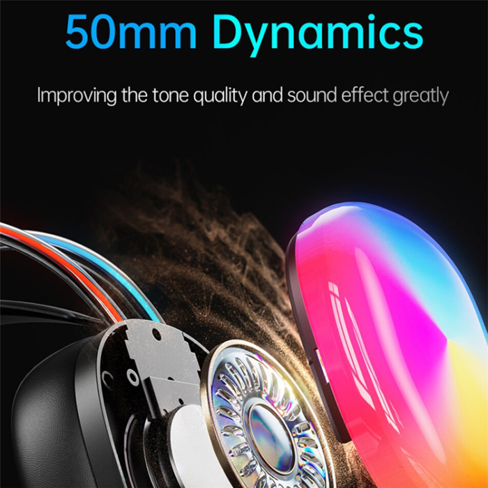 Awei - AWEI Over-Ear Gaming Trådbundna Hörlurar Färgglatt Ljus E-Sports USB GM-11pro