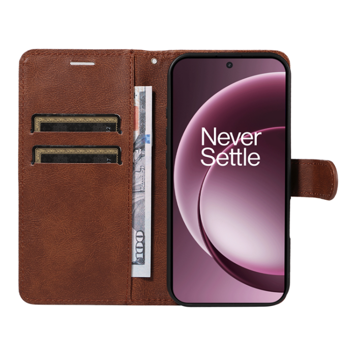 A-One Brand - OnePlus 15 5G Plånboksfodral Solid Färg Konstläder