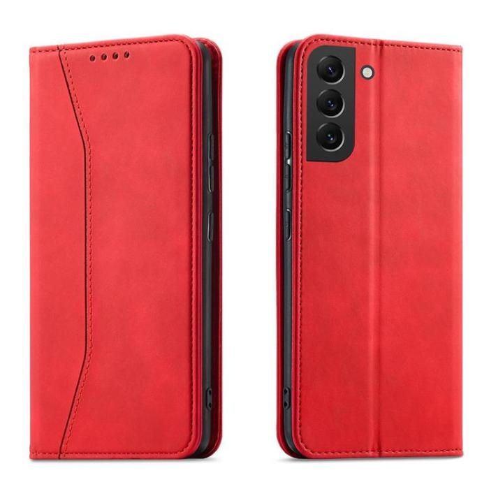 OEM - Galaxy S23 Ultra Plånboksfodral Magnet Fancy - Röd