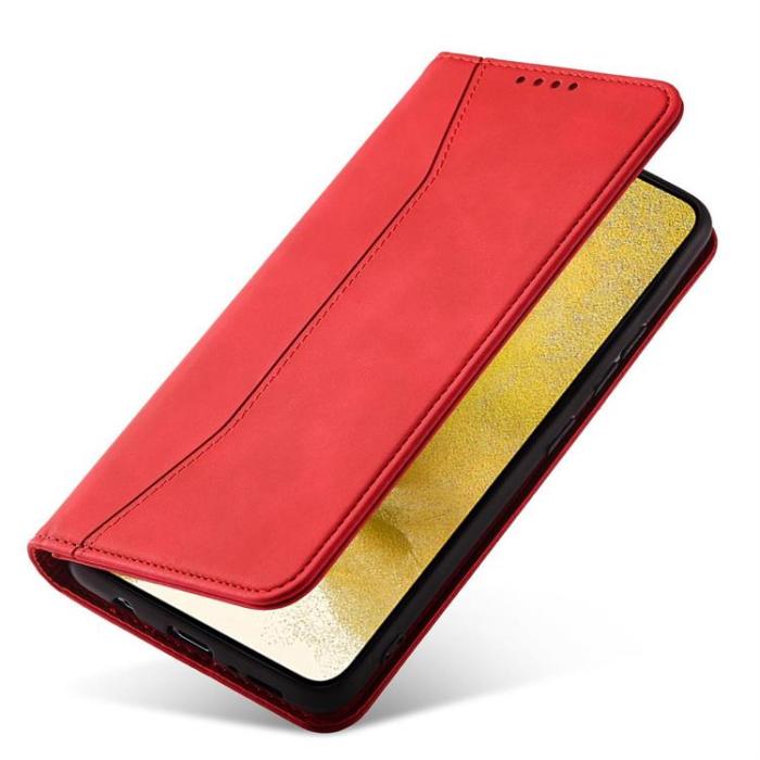 OEM - Galaxy S23 Ultra Plånboksfodral Magnet Fancy - Röd