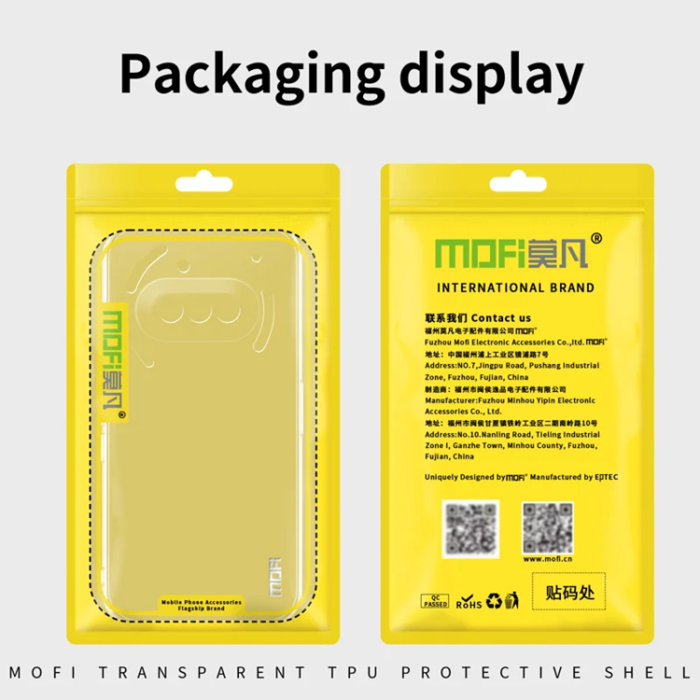 Mofi - MOFI Nothing Phone (3a) Mobilskal Ultra-Thin TPU - Clear