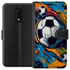 Gustaf - Pl&aring;nboksfodral till OnePlus 7 med Fotbollar