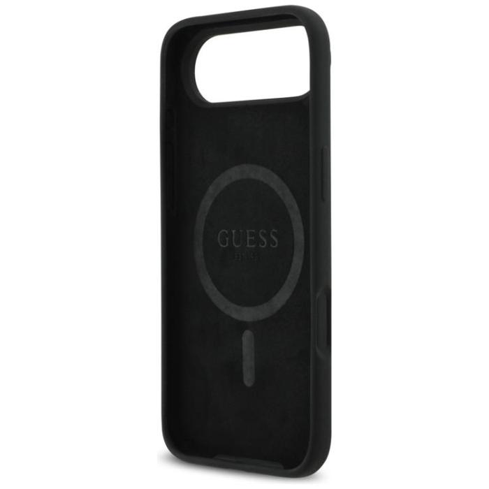 Guess - Guess iPhone 17 Air Mobilskal MagSafe Silikon Triangle Logo - Svart