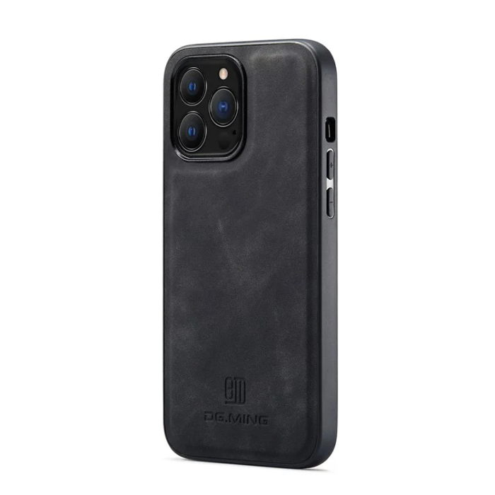 DG.MING - DG.MING iPhone 16 Pro Max Mobilskal Hybrid Läder - Svart