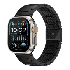 Just Mobile - Jsut Mobile Apple Watch (42/44/45/49mm) Armband Kolfiber - Svart