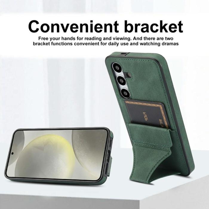 OEM - Mobilfodral för Samsung Galaxy S26 Plus Konstläder + TPU - Grön