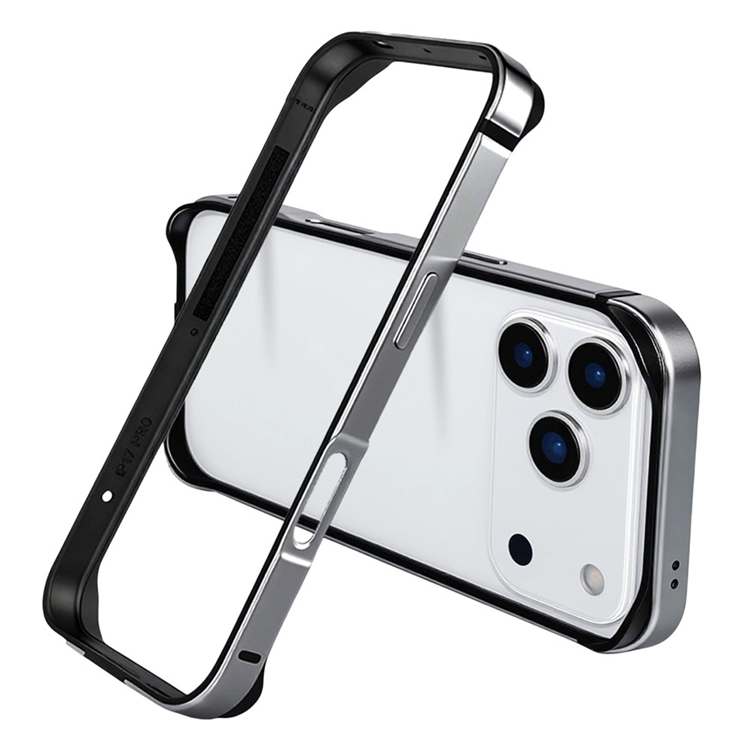 iPhone 17 Pro Max Mobilskal Bumper Ultra Thin Metal TPU - Grä | 2353 | AlltMobil