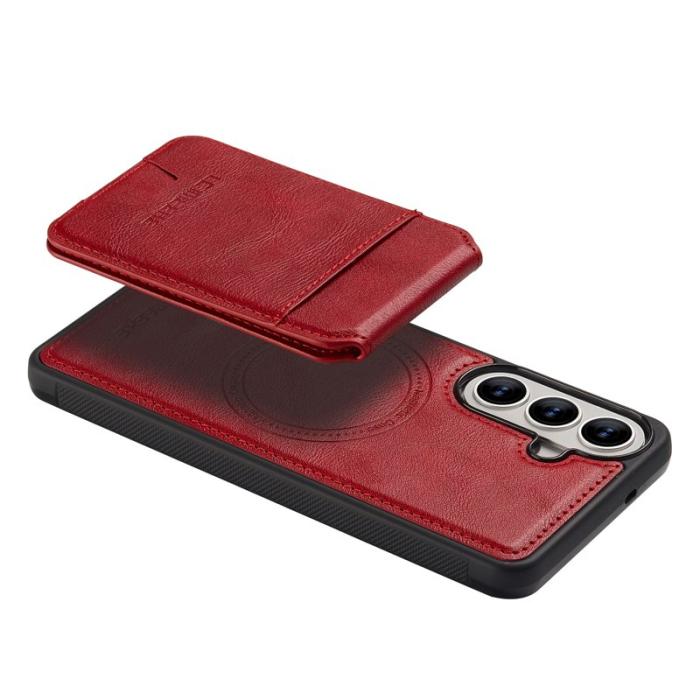 LC.imeeke - LC.IMEEKE Mobilskal för Samsung Galaxy S26 Magnetiskt TPU med kortfack - Röd