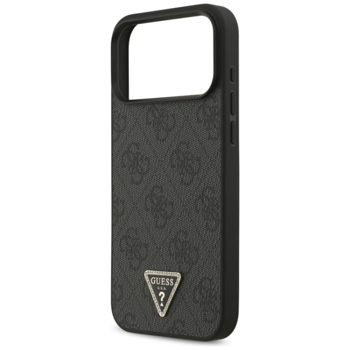 Guess - Guess Mobilskal För iPhone 18 Pro/17 Pro Magsafe Läder 4G Triangel Strass