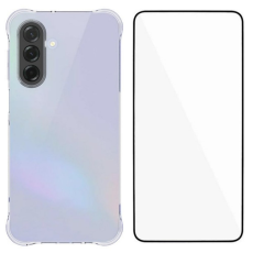 WANLONFENG - WANLONFENG Galaxy A17 Mobilskal med Härdat Glas WL - Clear