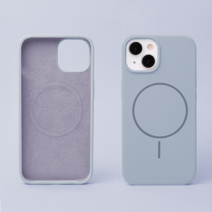 OEM - iPhone 13 Pro Mobilskal MagSafe Silikon Thin - Ljusblått