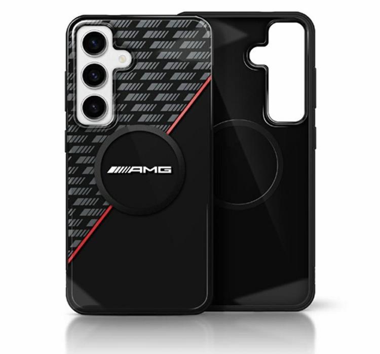 AMG Galaxy S25 Mobilskal MagSafe Double Layer Rhombs - Svart | 2353 | AlltMobil