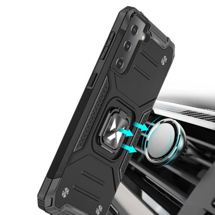 Wozinsky - Wozinsky Magnetic Ring Armor Skal Galaxy S22 Plus - Silver