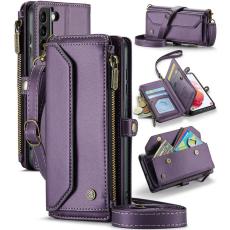 Caseme - CASEME Pl&aring;nboksfodral Konstl&auml;der f&ouml;r Samsung Galaxy S21 5G - Lila