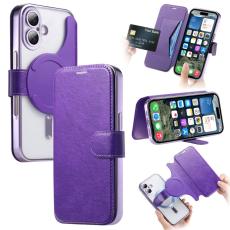 CASENEO - CASENEO Mobilskal till iPhone 16 Plus TPU Inre - &Auml;kta l&auml;der - Lila