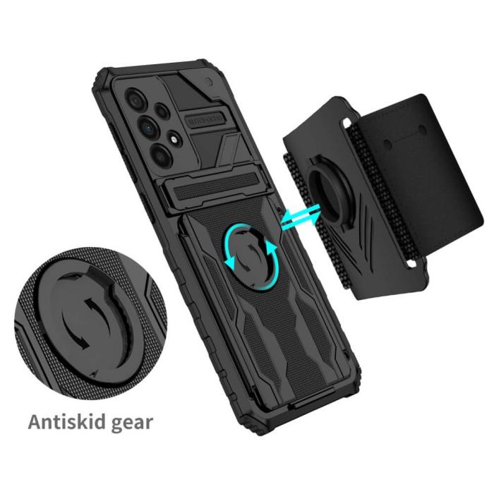 OEM - Hybrid skal med handledsband till Galaxy A33 5G - Svart