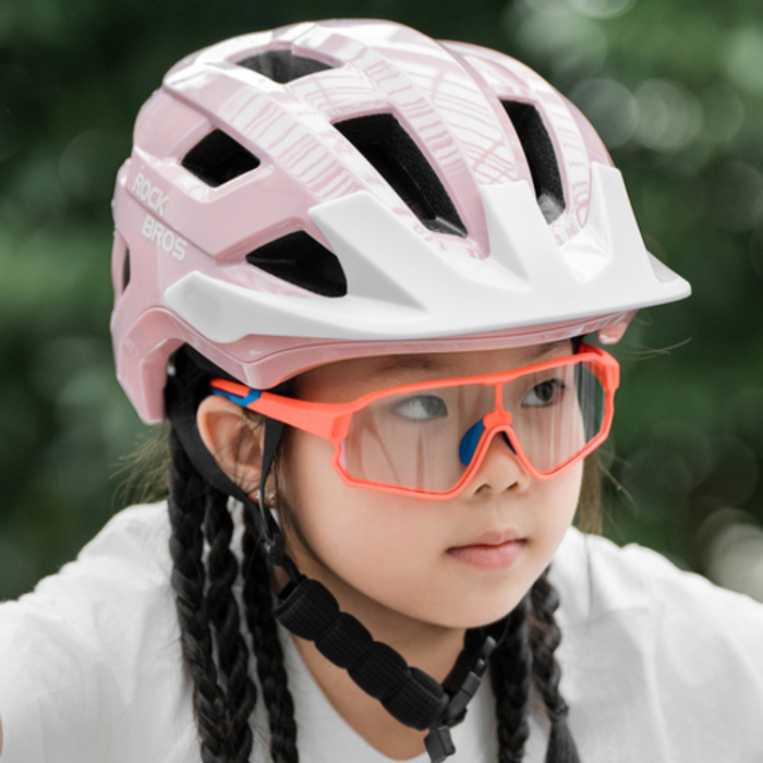 Rockbros - Rockbros LK-67 Cykelhjälm för Barn med Avtagbart Visir 54–58 cm - Rosa