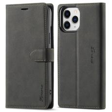 FORWENW - FORWENW iPhone 13 Pro Max Pl&aring;nboksfodral i Konstl&auml;der - Svart