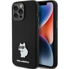 KARL LAGERFELD - KARL LAGERFELD Mobilskal till iPhone 15 Pro Max Silikon Metal Pin