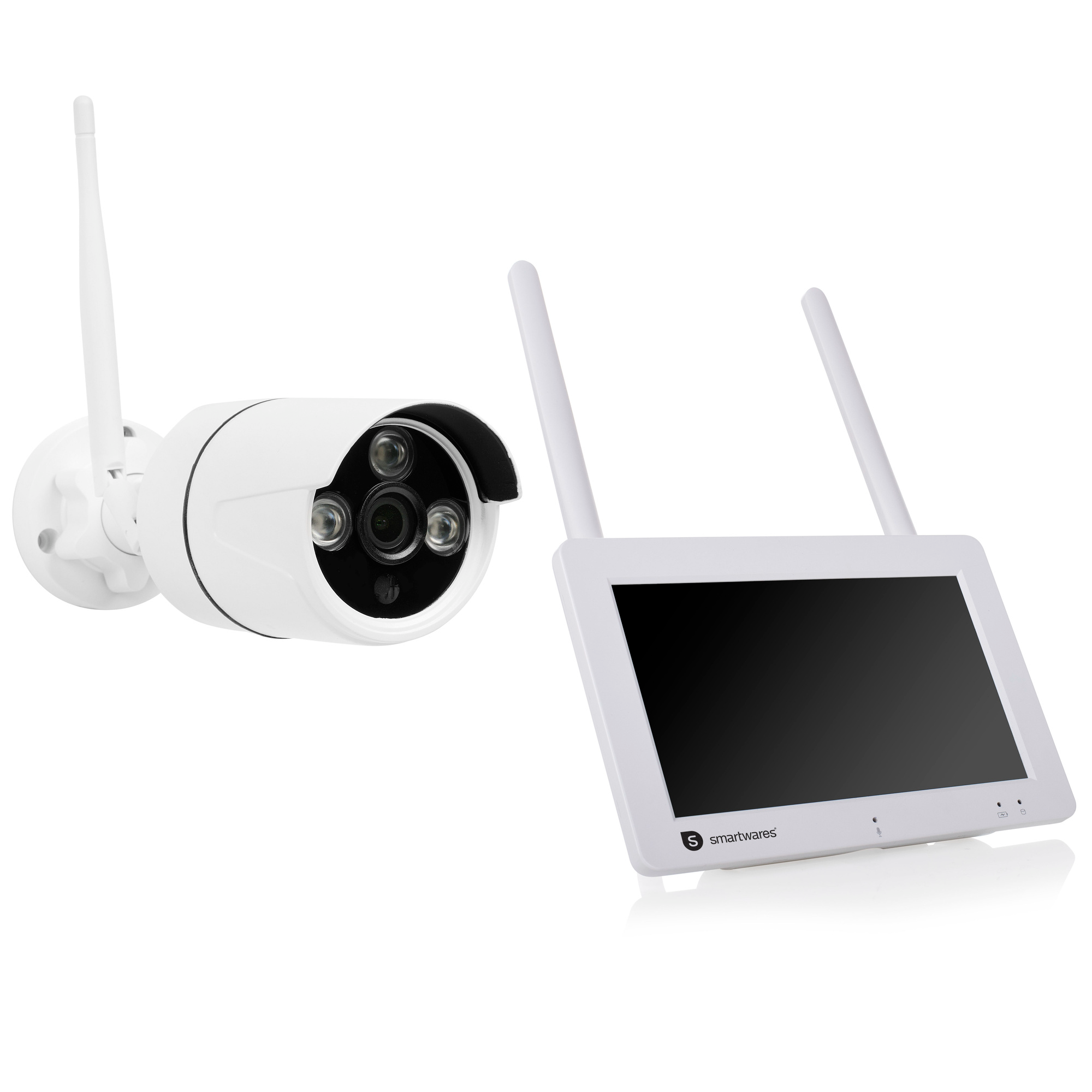 SMARTWARES Trådlös Övervakningskamera 1080p 7"" Skärm + App