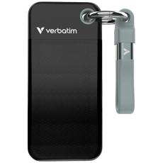 Verbatim - Verbatim Extern h&aring;rddisk Pocket SSD 256GB USB-C 3.2 Gen 2 - Svart/Gr&aring;