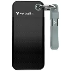 Verbatim - Verbatim Extern h&aring;rddisk Pocket SSD 256GB USB-C 3.2 Gen 2 - Svart/Gr&aring;