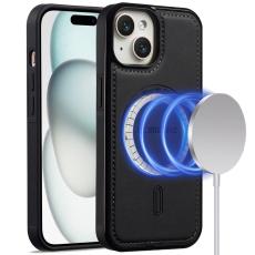 LC.imeeke - LC.IMEEKE L6 iPhone 15 Fodral KonstL&auml;der - Svart